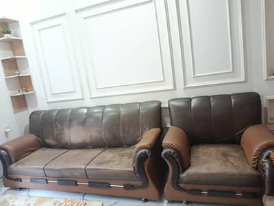 elegant 2 tone brown sofa set