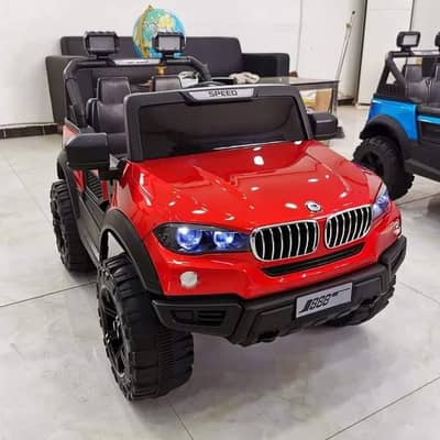 Kid's Electric Jeep In Red And Blue Colour