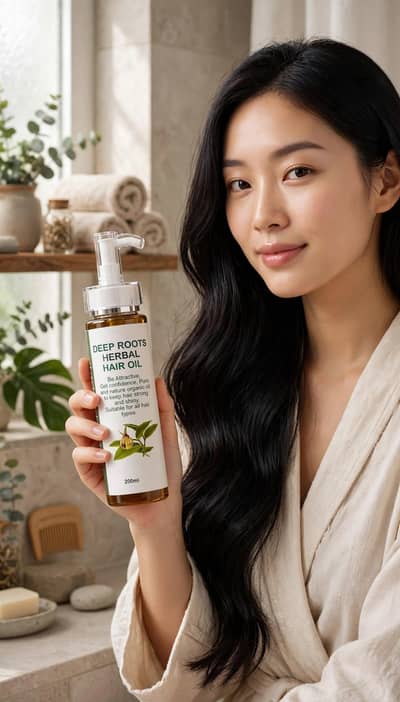 Deep Roots Herbal Hair Oil For Hair Growth - 100% Original