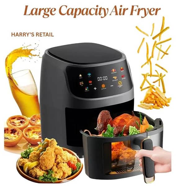 Air Fryer 10L / 8L / 6L Large Digital Air Fryer with See-Through Window and Full Digital Panel