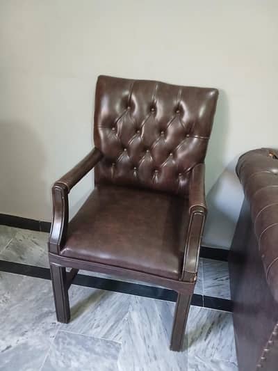 Chesterfield-style armchair 2 chairs