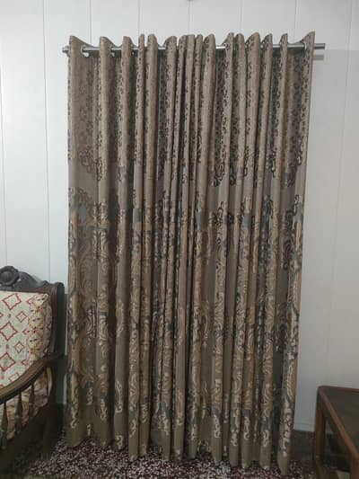 Brand New Curtains 8 Feet | 4 Curtains | 32 Rings | Lahore