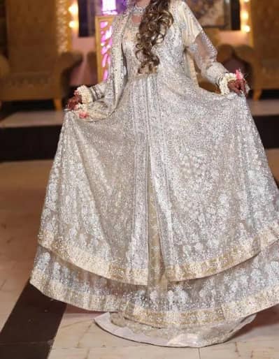walima tale style frock , jewellery & sandle