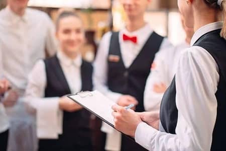 male & female staff for new restaurant branch