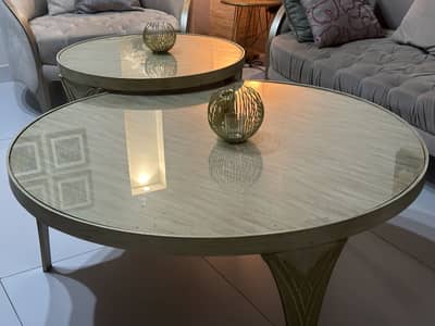 Elegant Round Coffee Tables – Set of 2