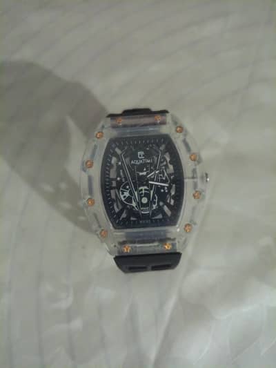 Transparent dial aujila watch in good condition