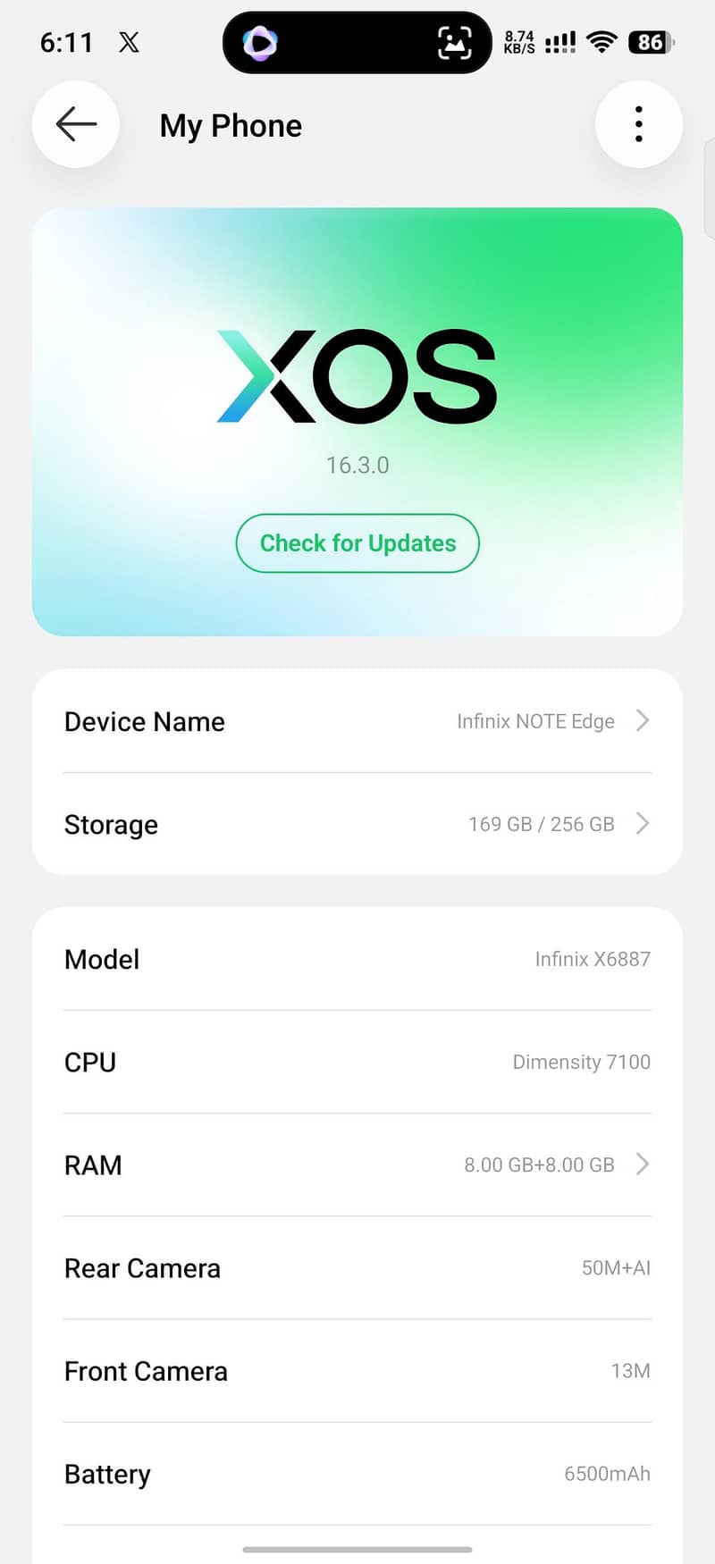 Infinix Note Edge 6