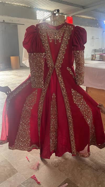 Brand New Heavy Bridal Maxi / Lehenga – Unworn (Ready in Karachi)