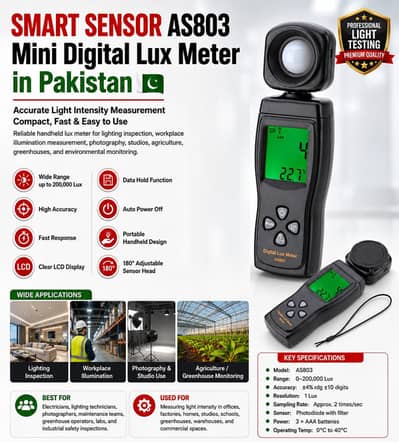 AS803 SMART SENSOR Digital Lux Meter In Pakistan