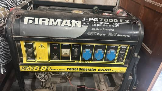 V less used 5kva generator