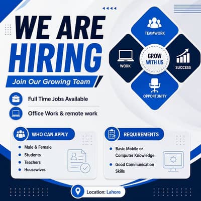 full time part time office work home base available