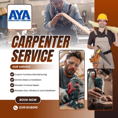 Carpenter Service  (Call/WhatsApp: 0319 8138/095]