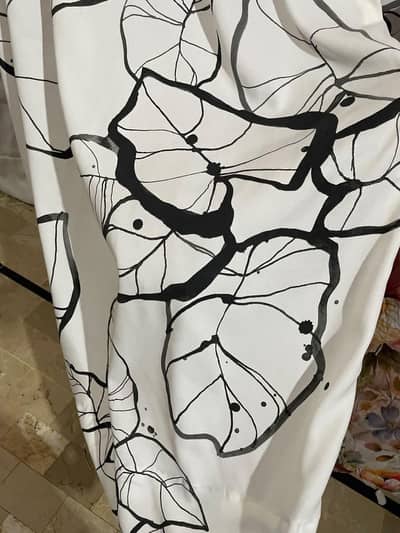 Elegant black-and-white floral design