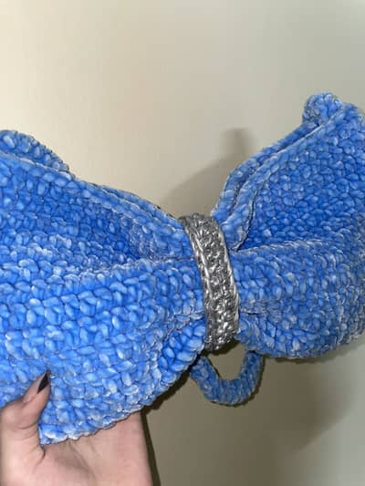 Handmade crochet bow bag