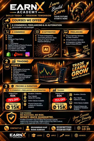 EARNX ACCADEMY | E-Commerce & Trading Courses | Practical Training