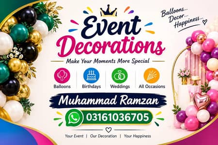 EVENT PLANNER AND DECORATIONS