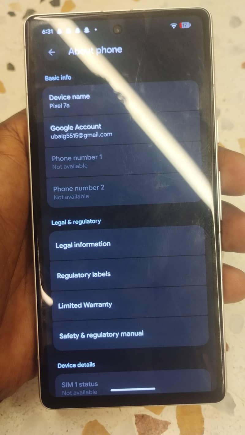 Google pixel 7a 0