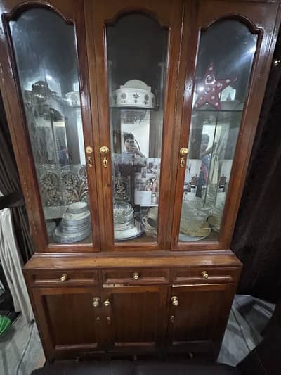 2 identical Solid Wooden Display Cabinets