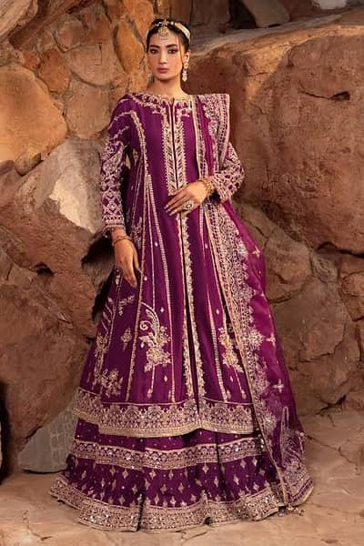 Naqshi 3 piece stitched lehnga small