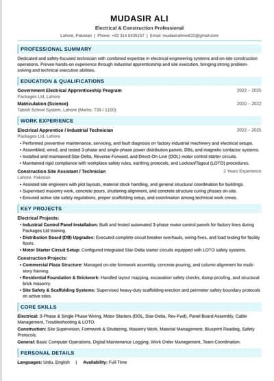 Application for job