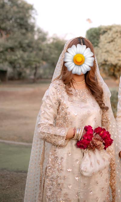 Haseens official Nikkah bridal wear 4pc dress with potli bag