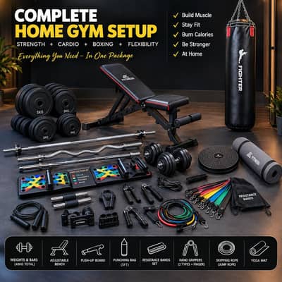 COMPLETE HOME GYM SETUP FOR SALE