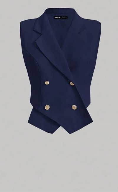 Blue vest large size shien orignal vedt jacket