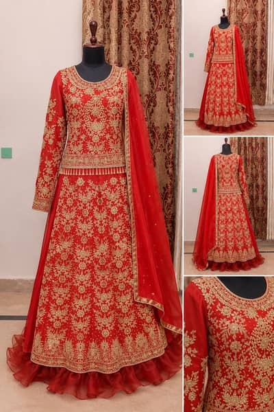 Red & Gold Bridal dress