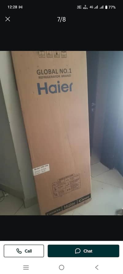 HRF 346 Red colour Glass door Brand New