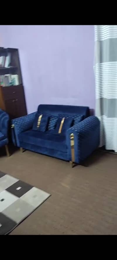 9 seater sofa set & tulip chairs