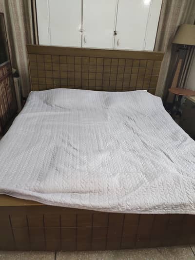 Queen size Bed for sale with side tables and dressing with mirror