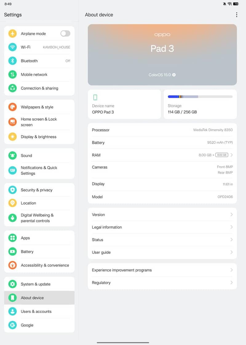 Oppo Pad 3 2