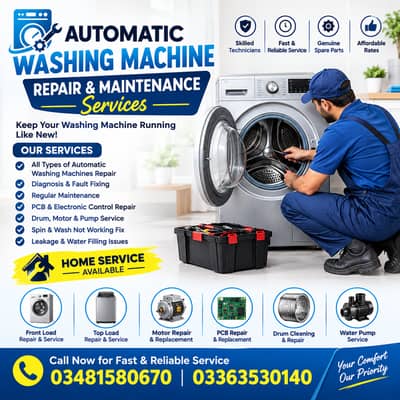Automatic Washing Machine Repair & Maintenance Services | Expert Tech