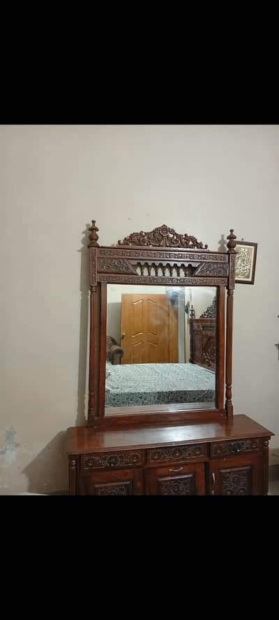 vanity with mirror . .