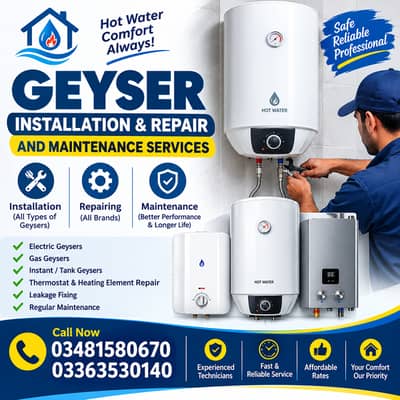 Geyser Repair & Installation Services | Gas & Electric Geyser Repair