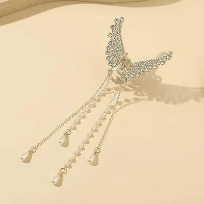 Premium Butterfly Metal Hair Claw For Girls - Luxury Hair Clip