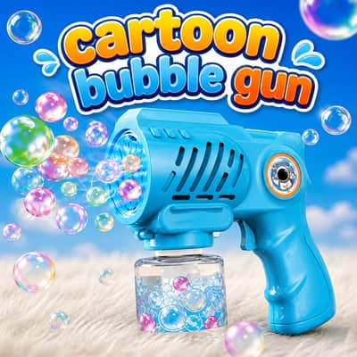 Cartoon Bubble Gun for Kids BUBBLE BLASTER CREATES A CONTINUOUS