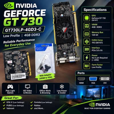 Nvidia graphic card GT 730 4GB Available