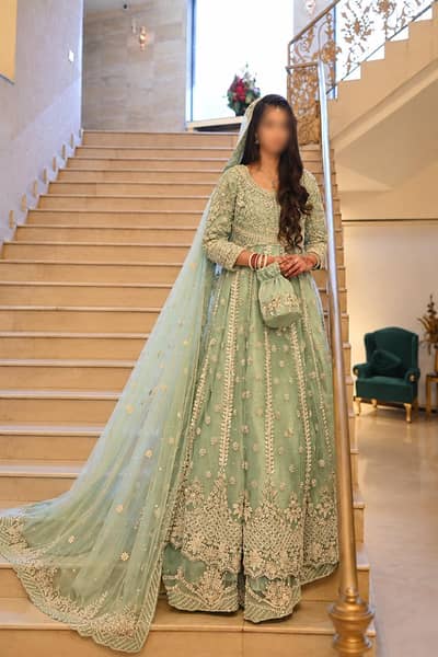 Walima Dress With Long Dubapata
