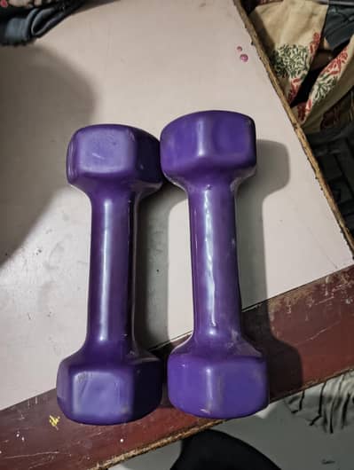 2kg dumbbell pair ( rubber coated)