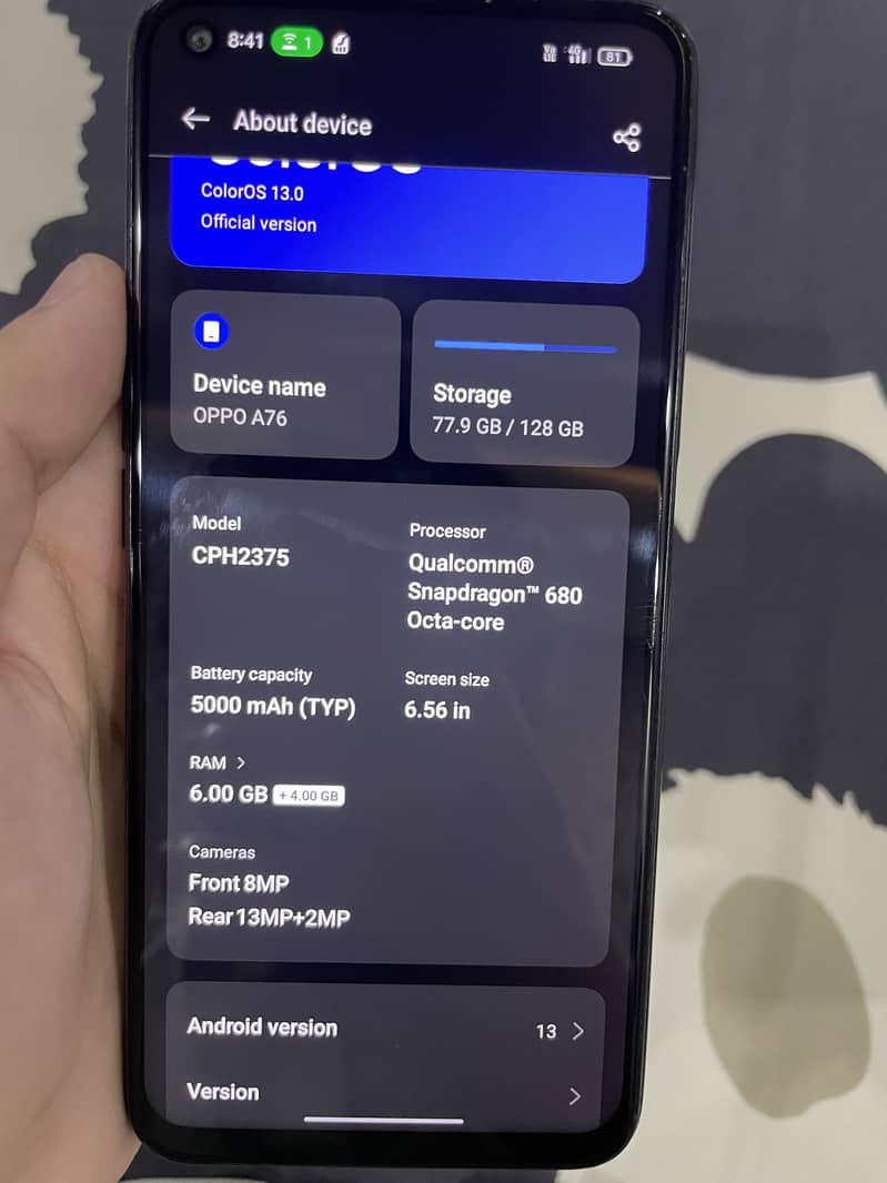 OPPO A76 7