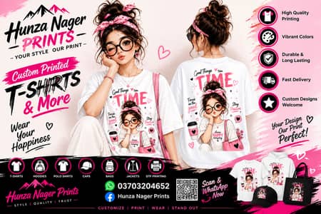 Customized Cotton T-Shirts & DTF Printing Services