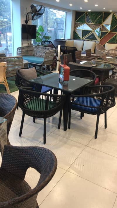 OUTDOOR CAFE'S RESTAURANT RATTAN ROPE FURNITURE AVAILABLE FOR SALE