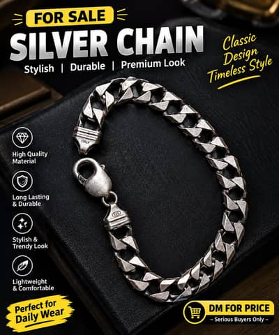 silver chain made in itly