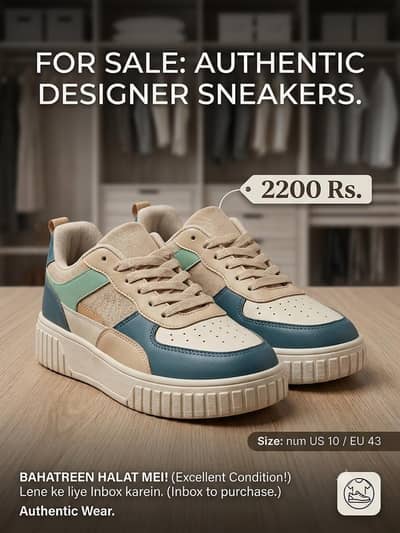 Casual Stylish Sneakers | Bahatreen Halat Mei (Size 43)
