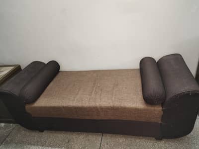 2 seater sofa, 2 chairs, 1 seeti,  3 tables