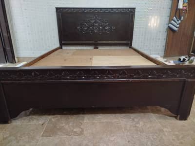 Solid wood Double bed with matress