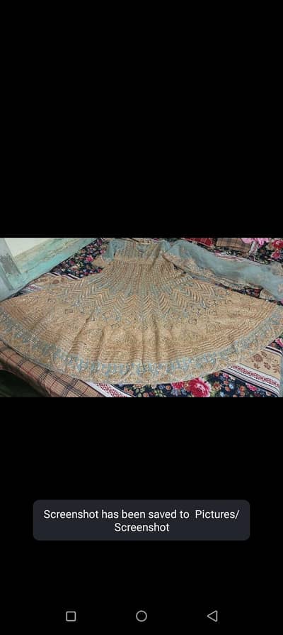 Ice blue with heavy gold Bridal maxi for wedding events