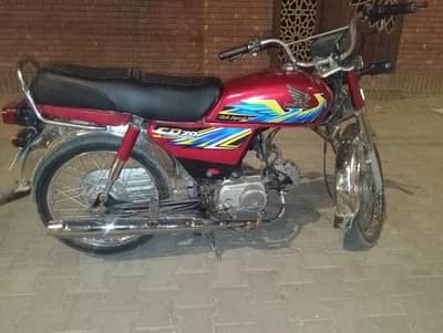 Honda CD 70 Bike Red Colour 2020 Model 9/10 Condition