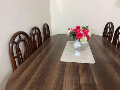 dining table 6 seater sheshum wood